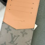 Louis Vuitton LV Unisex Passport Cover Monogram Surplus Coated Canvas-Khaki Green M2A663