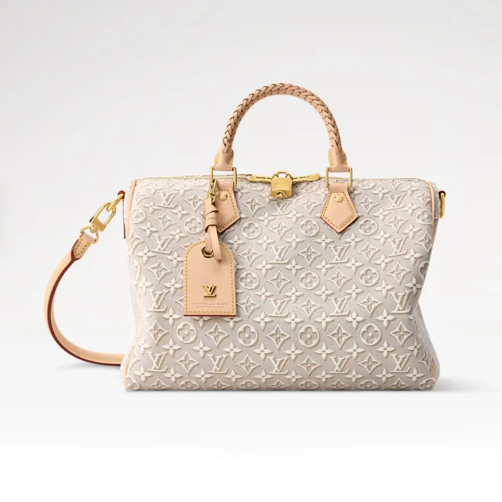 Louis Vuitton LV Unisex Speedy Soft 30 Monogram Emblème Peuplier M28479 (1) Louis Vuitton LV Unisex Speedy Soft 30 Monogram Emblème Peuplier M28479