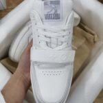 Louis Vuitton LV Unisex Trainer Sneaker White Monogram Denim Rubber Outsole Monogram Flowers