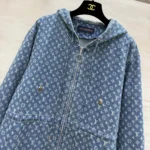 Louis Vuitton LV Women Hooded Monogram Denim Jacket 1AKDTN