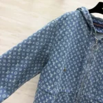 Louis Vuitton LV Women Hooded Monogram Denim Jacket 1AKDTN
