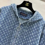 Louis Vuitton LV Women Hooded Monogram Denim Jacket 1AKDTN