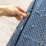 Louis Vuitton LV Women Hooded Monogram Denim Jacket 1AKDTN