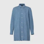 Louis Vuitton LV Women Monogram Denim Shirt Dress 1AKDQZ