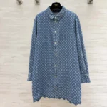 Louis Vuitton LV Women Monogram Denim Shirt Dress 1AKDQZ