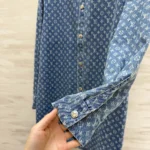 Louis Vuitton LV Women Monogram Denim Shirt Dress 1AKDQZ