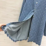 Louis Vuitton LV Women Monogram Denim Shirt Dress 1AKDQZ