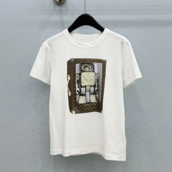 Louis Vuitton LV Women Robot Print T-Shirt 1AKEMQ