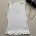 Louis Vuitton LV Women Ruffle Hem Tank Top 1AKEPE
