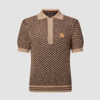 Louis Vuitton Men Short-Sleeved Knitted Mesh Polo 1AJUUF