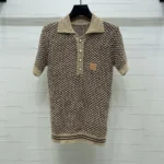 Louis Vuitton Men Short-Sleeved Knitted Mesh Polo 1AJUUF