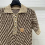 Louis Vuitton Men Short-Sleeved Knitted Mesh Polo 1AJUUF