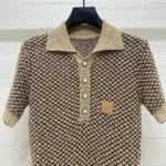 Louis Vuitton Men Short-Sleeved Knitted Mesh Polo 1AJUUF