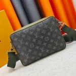Louis Vuitton Men Trio Messenger Monogram Eclipse-Khaki Green M28628