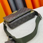 Louis Vuitton Men Trio Messenger Monogram Eclipse-Khaki Green M28628