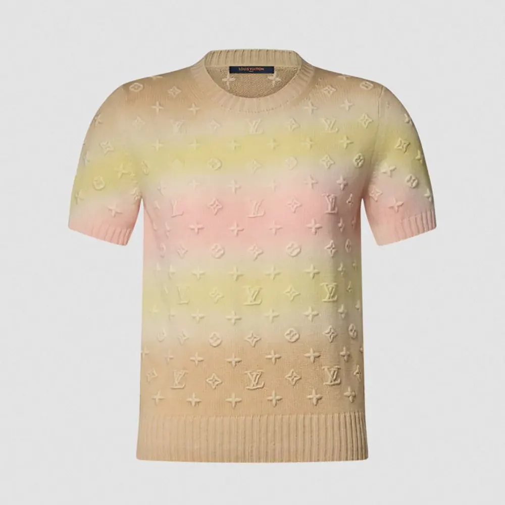 Louis Vuitton Women 3D Monogram Tie Dye Knit Top 1AK0D1 (1) Louis Vuitton Women 3D Monogram Tie Dye Knit Top 1AK0D1