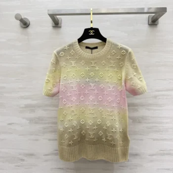 Louis Vuitton Women 3D Monogram Tie Dye Knit Top 1AK0D1
