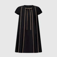 Louis Vuitton Women Monogram Accent Trapeze Dress 1AKE6Z