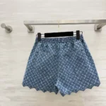 Louis Vuitton Women Monogram Denim Mini Shorts 1AKE5F