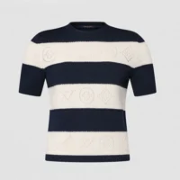 Louis Vuitton Women Openwork Striped Knit Top 1AJZ8T