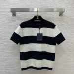 Louis Vuitton Women Openwork Striped Knit Top 1AJZ8T