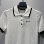 Louis Vuitton Women Pointelle Polo Top 1AK0CD
