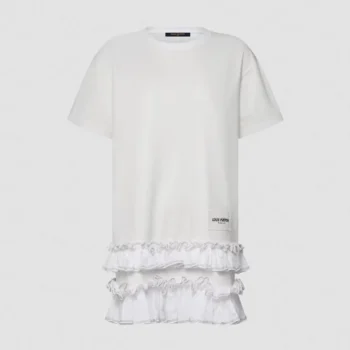 Louis Vuitton Women Ruffle Trim T-Shirt Dress 1AK0F9