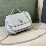 Chanel Women Caviar Quilted Small Business Affinity Flap Blue
