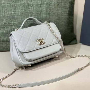 Chanel Women Caviar Quilted Small Business Affinity Flap Blue