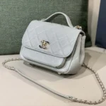 Chanel Women Caviar Quilted Small Business Affinity Flap Blue