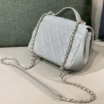 Chanel Women Caviar Quilted Small Business Affinity Flap Blue