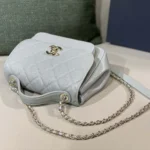 Chanel Women Caviar Quilted Small Business Affinity Flap Blue