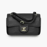 Chanel Women Mini Flap Bag Grained Calfskin & Gold-Tone Metal Black
