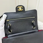 Chanel Women Mini Flap Bag Grained Calfskin & Gold-Tone Metal Black