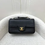 Chanel Women Mini Flap Bag Grained Calfskin & Gold-Tone Metal Black
