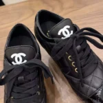 Chanel Women Quilted High-Top Sneakers in 70mm Heel Black