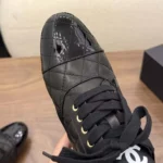 Chanel Women Quilted High-Top Sneakers in 70mm Heel Black