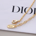 Dior Women CD Disco Bracelet Gold-Finish Metal White Resin Pearl and Crystals