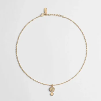 Dior Women CD Disco Necklace Gold-Finish Metal and Crystals