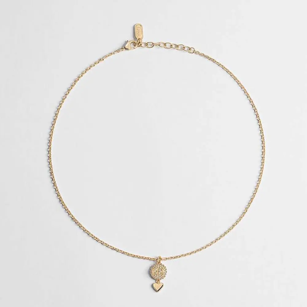 Dior Women CD Disco Necklace Gold-Finish Metal and Crystals (1) Dior Women CD Disco Necklace Gold-Finish Metal and Crystals
