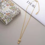 Dior Women CD Disco Necklace Gold-Finish Metal and Crystals