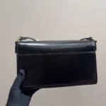 Gucci Women Horsebit Ristretto Medium Shoulder Bag Black