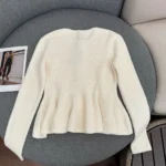 Louis Vuitton Women Flared Terry Cardigan Straw White 1AKDYA