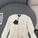 Louis Vuitton Women Flared Terry Cardigan Straw White 1AKDYA