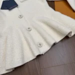 Louis Vuitton Women Flared Terry Cardigan Straw White 1AKDYA