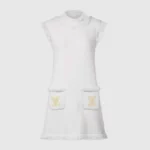 Louis Vuitton Women Fringe Hem Toweling Dress White 1AK099