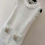 Louis Vuitton Women Fringe Hem Toweling Dress White 1AK099