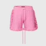Louis Vuitton Women Fringe Hem Toweling Shorts Pink 1AK0BP