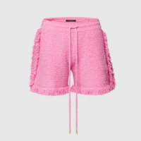 Louis Vuitton Women Fringe Hem Toweling Shorts Pink 1AK0BP