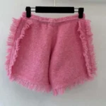 Louis Vuitton Women Fringe Hem Toweling Shorts Pink 1AK0BP - Image 3